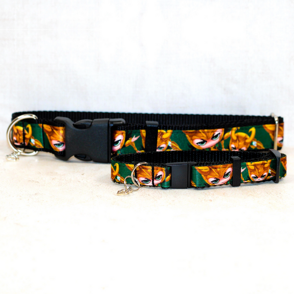The Trickster LOKI Pet Collar for Dogs & Cats God of Mischief Villain Heavy-Duty