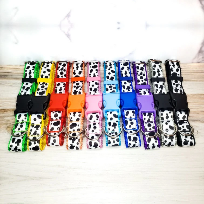 Dalmatian Collar for Dogs & Cats Spot Polka Dot Pattern Boho Handmade Nylon