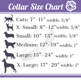 Collar Size Chart Alice in Wonderland Themed Pet Collar for Dogs and Cats Handmade Decorative Polyester