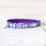 Ocean Princess Pet Collar for Dogs & Cats Seashell Little Mermaid Polyester