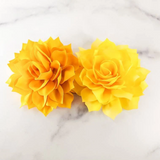 Large Pet Collar Flower for Dogs & Cats Full, Fluffy for Spring Summer Yellow