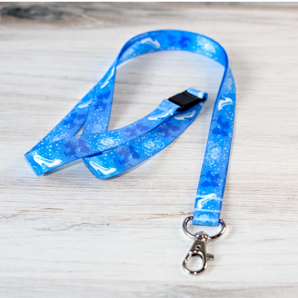 Glass Slipper Princess Lanyard Badge ID Keycard Holder Durable Polyester