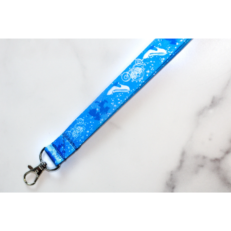 Glass Slipper Princess Lanyard Badge ID Keycard Holder Durable Polyester