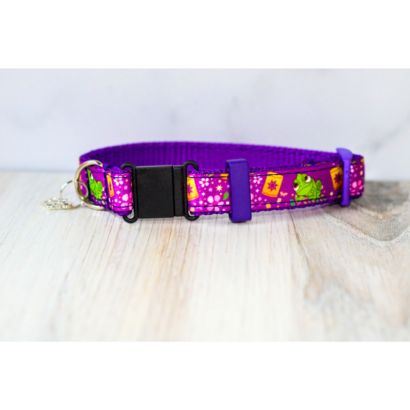 Sun Princess Pet Collar for Dogs & Cats Tangled Pascal Chameleon Rapunzel Heavy-Duty
