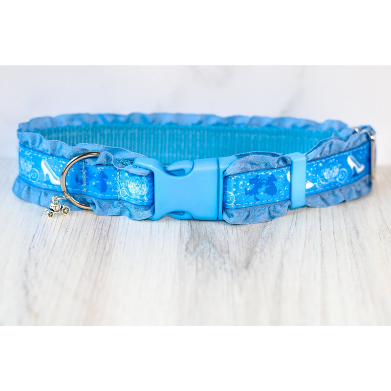 Glass Slipper Princess Pet Collar for Dogs & Cats Cinderella Heavy-Duty Nylon