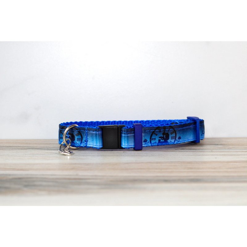 Alice in Wonderland Themed Pet Collar for Dogs and Cats Handmade Decorative Polyester