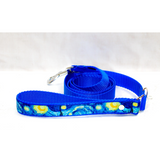 Starry Night Pet Leash for Dogs & Cats Van Gogh Art Inspired Pink Blue Heavy-Duty Nylon