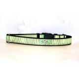 Frog Princess Pet Collar for Dogs & Cats Green Leaves Tiana's Dress Inspired